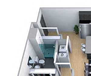 Magnolia 2 Bedroom 2 Bath Floorplan Magnolia 2 Bedroom 2 Bath Floorplan at Cycle Apartments, Ft. Collins, CO
